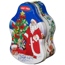 China Santa Claus Metal Tin Container For Christmas Holidays , Custom Box supplier