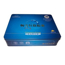 China Drug Packing Metal Tin Container Box Printed With Different Colors And Versions supplier