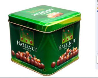 China Hazelnut Tin Chocolate Selection Box CYMK Printed Square Looking Alfredo supplier