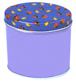China Circular Tin Storage Containers , 0.23Thickness Cylindrical Metal Case supplier
