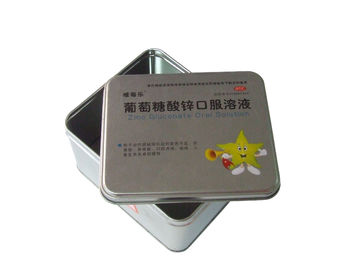 China 0.23mm Food Grade Tin Box / Metal Containers , Pharmaceutical Packaging Box supplier