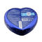 Baci Chocolate Tin Box Heart Shaped Metal Can With Base Blue Color supplier