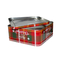 Christmas Empty Gift Tins Holiday Metal Tin Box with Window Square Cookie Tins supplier