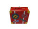 Red Painted Square Tin Containers / Metal Tin Can For Cosmetic supplier