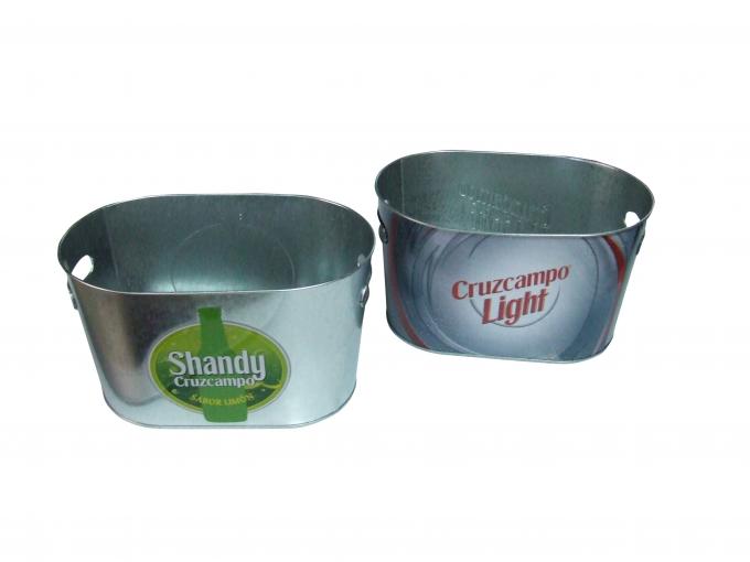 Galvanized Oval Metal Tin Ice Bucket