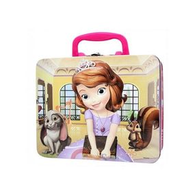 China Square Cartoon Printed Metal Tin Lunch Box With Custom Artwork supplier