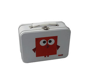 China Colorful Rectangle Metal Tin Lunch Boxes For Kids , Tin Lunch Containers supplier