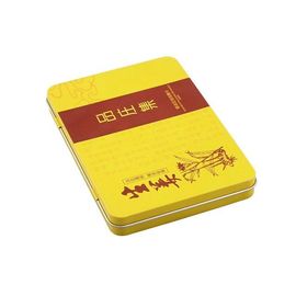 China Tinplated Cigar Tin Box with Lid , CYMK Printed Outside Airtight Tin Box supplier