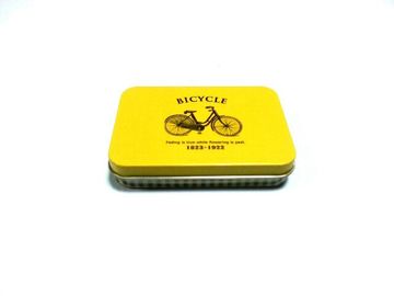 China Yellow Metal Mini Tin Cans For Cellphone / Battery / Mini Gift supplier