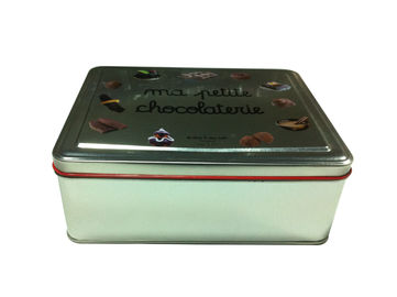 China Plain Body And 4 Colors Printed Chocolate Tin Box ,Sweet Metal Packaging Container supplier