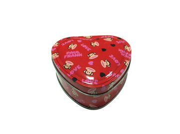 China Heart Shaped Chocolate Tin Box Tinplate Containers For Food Packaging supplier