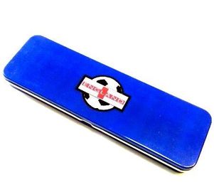 China Blue Metal Pencil Tin Box Rectangle Stationary Case For Office , 0.23mm Tinplate supplier