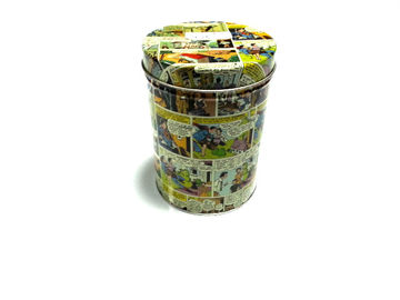China Printed Tin Plate Promotional Tin Cans For Coffee / Food / Candy / Fruit Storage supplier