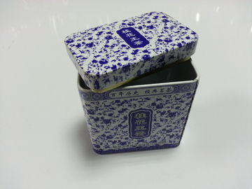 China Blue And White Porcelain Box With Cover , Tea Storage / Gift Packaged supplier