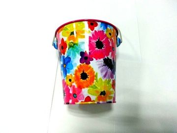 China Handle Gift Metal Tin Bucket 4 Colors Printing Customized With Dot supplier