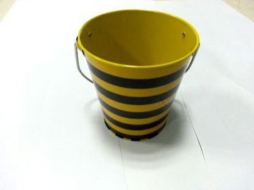 China CMYK Printing Metal Tin Bucket , Gift Metal Basket 4.3 X 4.3&quot; supplier