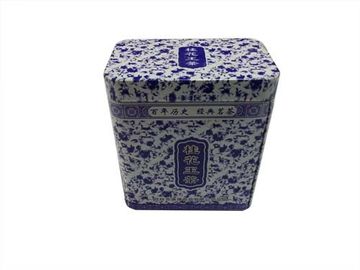 China Rectangular Tin Tea Canisters For Tieguanyin And Wuloog Tea Packing supplier