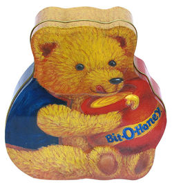 China Custom Tin Candy Containers , Bear-Shaped Candy Packaging Box supplier