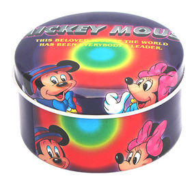China Mickey Mouse Empty Gift Tin Box , Disney Tin Can For Gift Packaging With Lid supplier