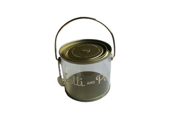 China Transparent Printed Window Food Grade Tin Containers Cymk Printing supplier