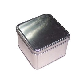 Spot Blue Color Printed Square Tin Containers With Customized Design supplier