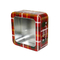 Christmas Empty Gift Tins Holiday Metal Tin Box with Window Square Cookie Tins supplier
