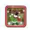 Empty Christmas Tin Gift Box Square Cookie Tins with Window Holiday Decorative Tins with Lids supplier