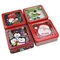 Empty Christmas Tin Gift Box Square Cookie Tins with Window Holiday Decorative Tins with Lids supplier