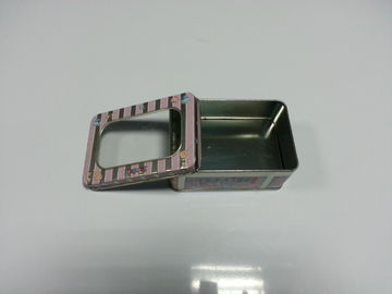 Rectangle Painted Mini Tin Cans For Mint / Candy / Wax / Plum supplier