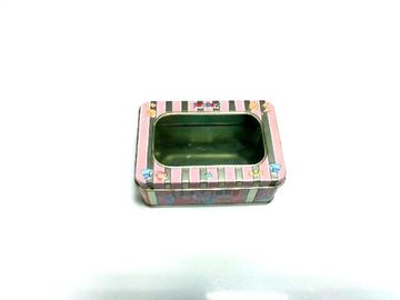 Rectangle Painted Mini Tin Cans For Mint / Candy / Wax / Plum supplier