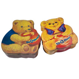 Custom Tin Candy Containers , Bear-Shaped Candy Packaging Box supplier