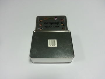 Plain Body And 4 Colors Printed Chocolate Tin Box ,Sweet Metal Packaging Container supplier