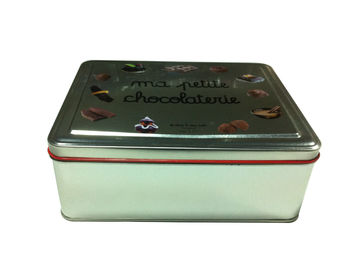 Plain Body And 4 Colors Printed Chocolate Tin Box ,Sweet Metal Packaging Container supplier