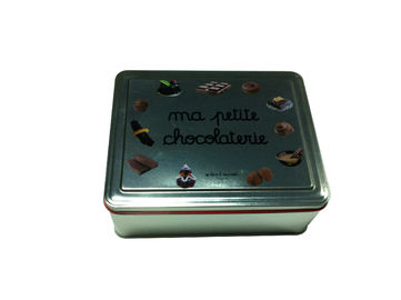 Plain Body And 4 Colors Printed Chocolate Tin Box ,Sweet Metal Packaging Container supplier