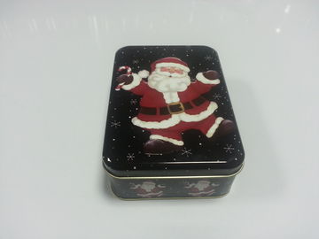 Holiday Cookie Metal Tin Container , Food Storage Tinplate Boxes supplier