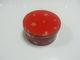 Cylindroid Popcorn Tin Cookie Containers With Red Cover / Lid supplier