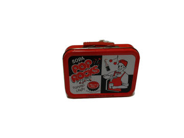 Colorful Cartoon Metal Tin Lunch Box , 112 x 82 x 25mm Tin Storage Container supplier