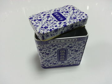 Rectangular Tin Tea Canisters For Tieguanyin And Wuloog Tea Packing supplier