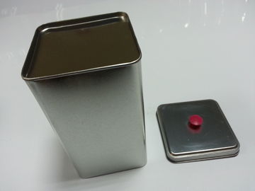 Square Golden Tin Tea Canisters Tin Can For Tea / Coffee Packaging supplier