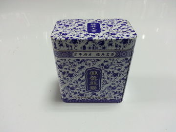 Rectangular Tin Tea Canisters For Tieguanyin And Wuloog Tea Packing supplier