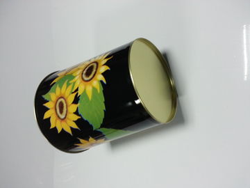 Tinplate Cylindroid Metal Tin Bucket For Candle / Cosmetic Packing supplier