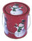 Christmas Holiday Tin Container , Food Grade With Metal Handle , Dia110xH130mm supplier