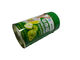 Metal Tin Food Packaging Container Green Round With Lid / Cover supplier