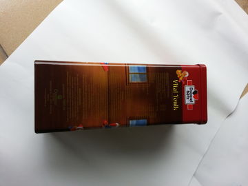 Promotional Metal Tin Container Square Vital Tonik For Wine Packaging supplier