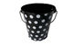 Black Metal Tin Bucket Tinplate 0.2 - 0.35mm With White Dots supplier