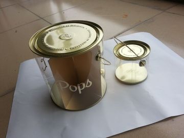 Transparent Printed Window Food Grade Tin Containers Cymk Printing supplier