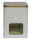 Square Promotional Tin Cans Gold Vanished Lid With Transparent Window supplier
