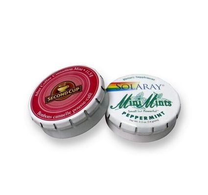 Click Clack Tin Candy Containers Mints Metal Box Food Packaging Item