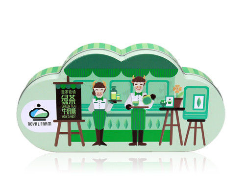 0.23mm Thickness Candy Tin Container,CYMK Printed Box With Plastic Insert